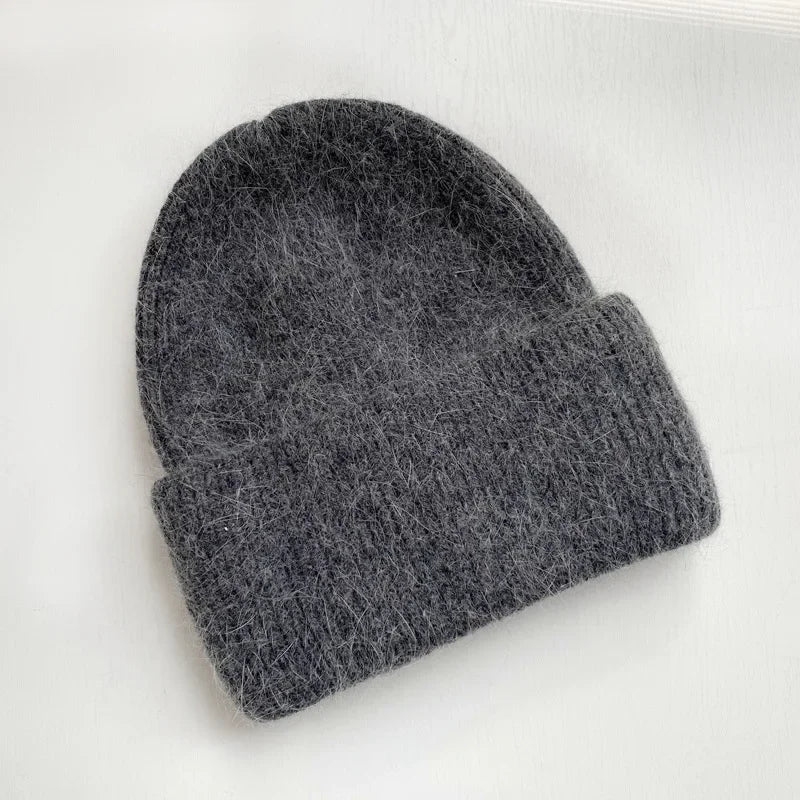 Bonnet tricoté chaud pour femme