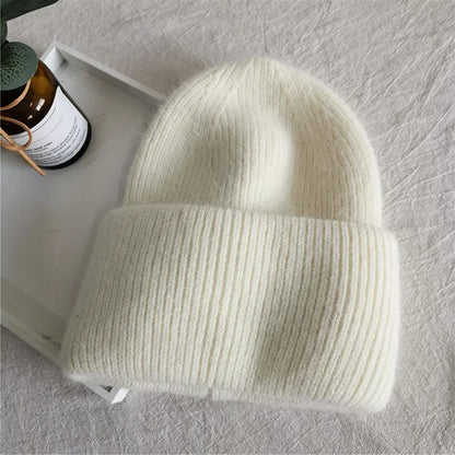 Bonnet tricoté chaud pour femme