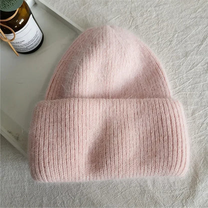 Bonnet tricoté chaud pour femme