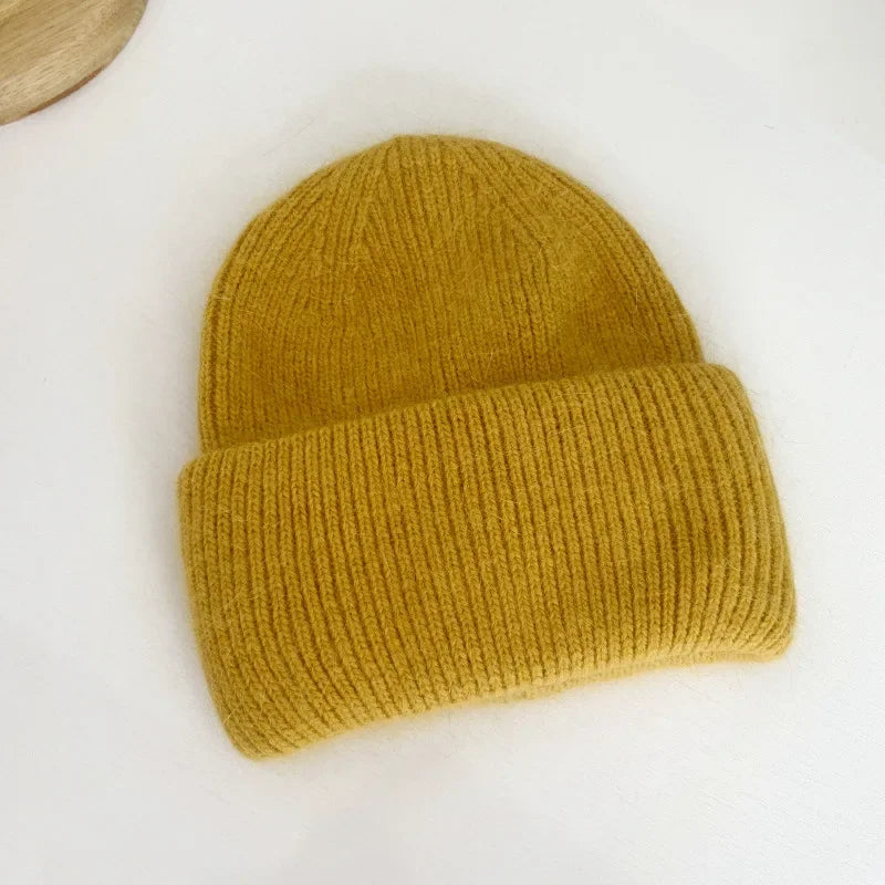 Bonnet tricoté chaud pour femme