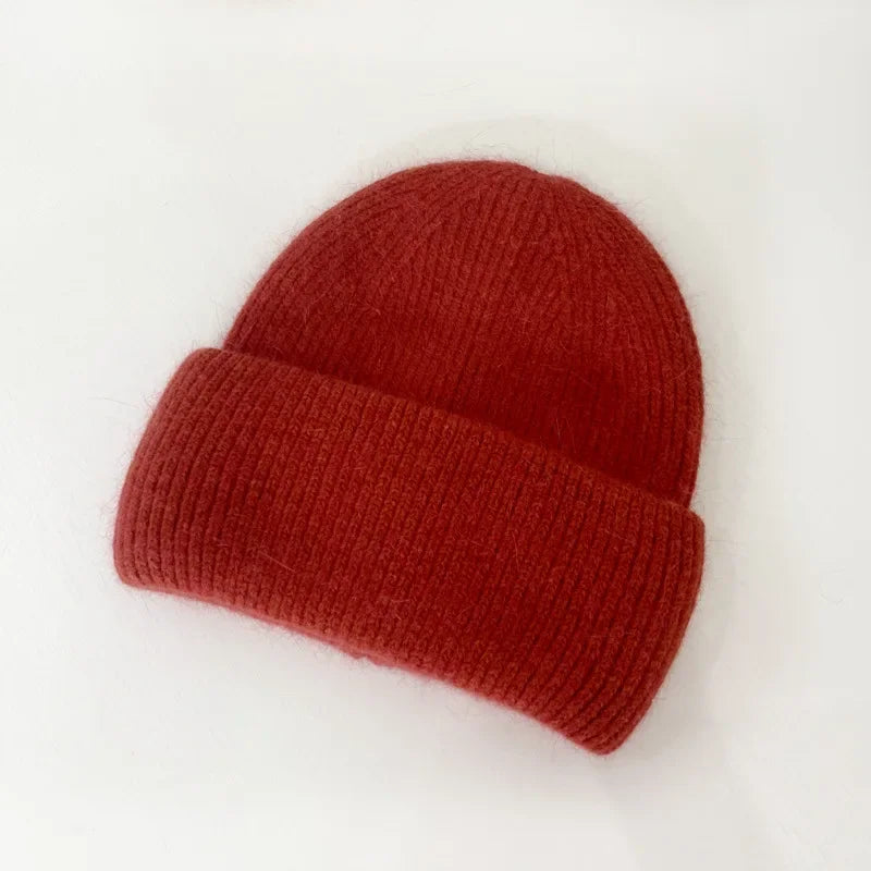 Bonnet tricoté chaud pour femme