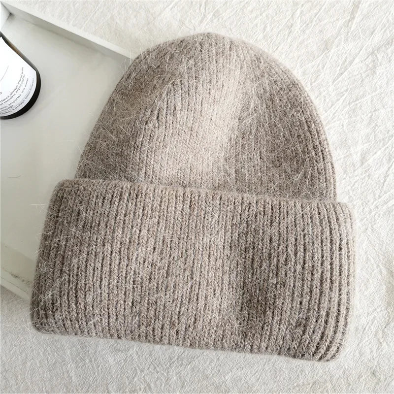 Bonnet tricoté chaud pour femme
